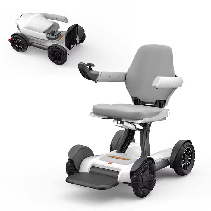 Fauteuil roulant électrique motorisé, angle d'assise ergonomique, batterie amovible