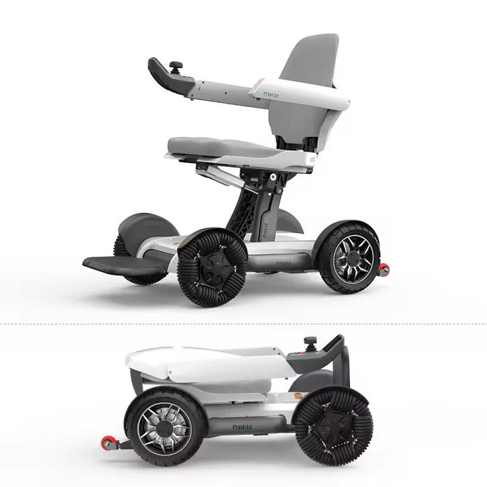 Fauteuil roulant électrique motorisé, angle d'assise ergonomique, batterie amovible
