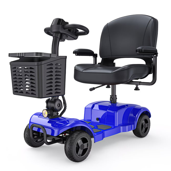Folding 4-Wheel Mobility Scooter With Detachable Basket