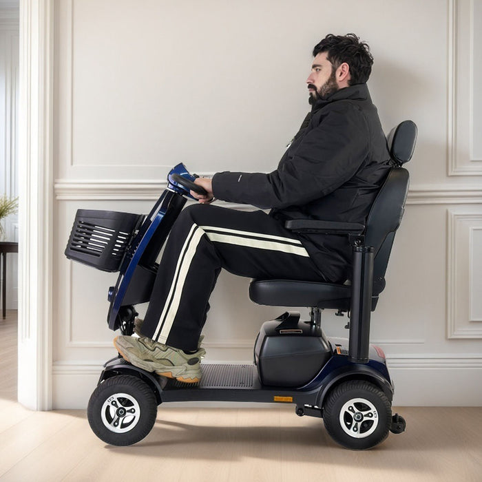 Patinete eléctrico plegable de cuatro ruedas con diseño impermeable