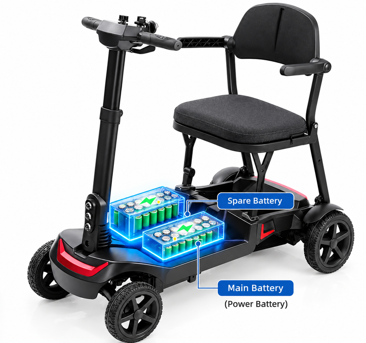 Lightweight Folding 4-Wheel Mobility Scooter