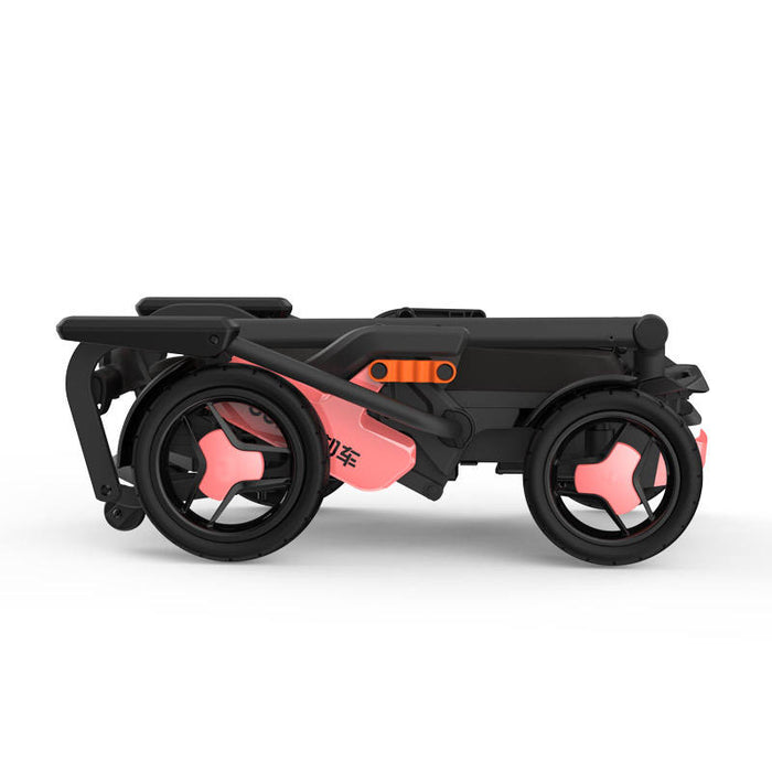 Trottinette électrique pliable à quatre roues et télécommande, légère