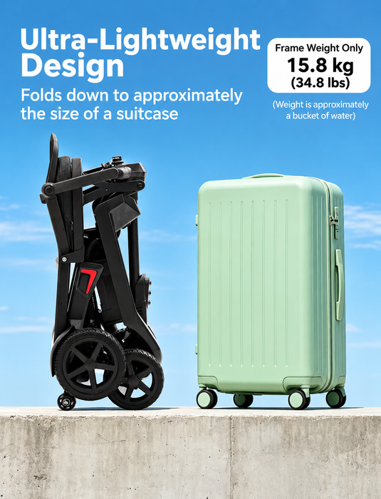 Lightweight Folding 4-Wheel Mobility Scooter