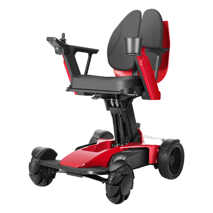 Compact Foldable Electric Wheelchair Bluetooth Control Adjustable Seat Height