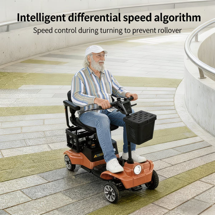 Portable Mobility Scooter with Swivel Seat