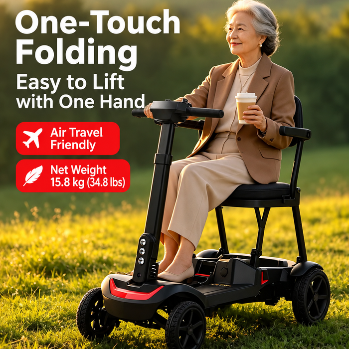 Lightweight Folding 4-Wheel Mobility Scooter